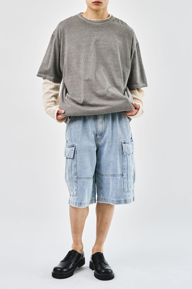 Pace Snap Denim Shorts (2color)