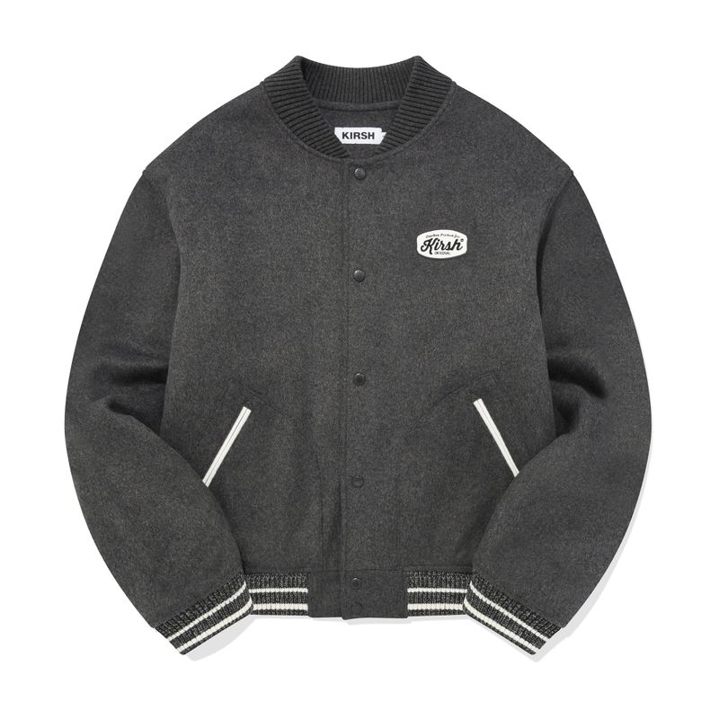 KIRSH（キルシー）の「UNI RIB POINT VARSITY JACKET [MELANGE GRAY]（Jackets/Outerwear）」