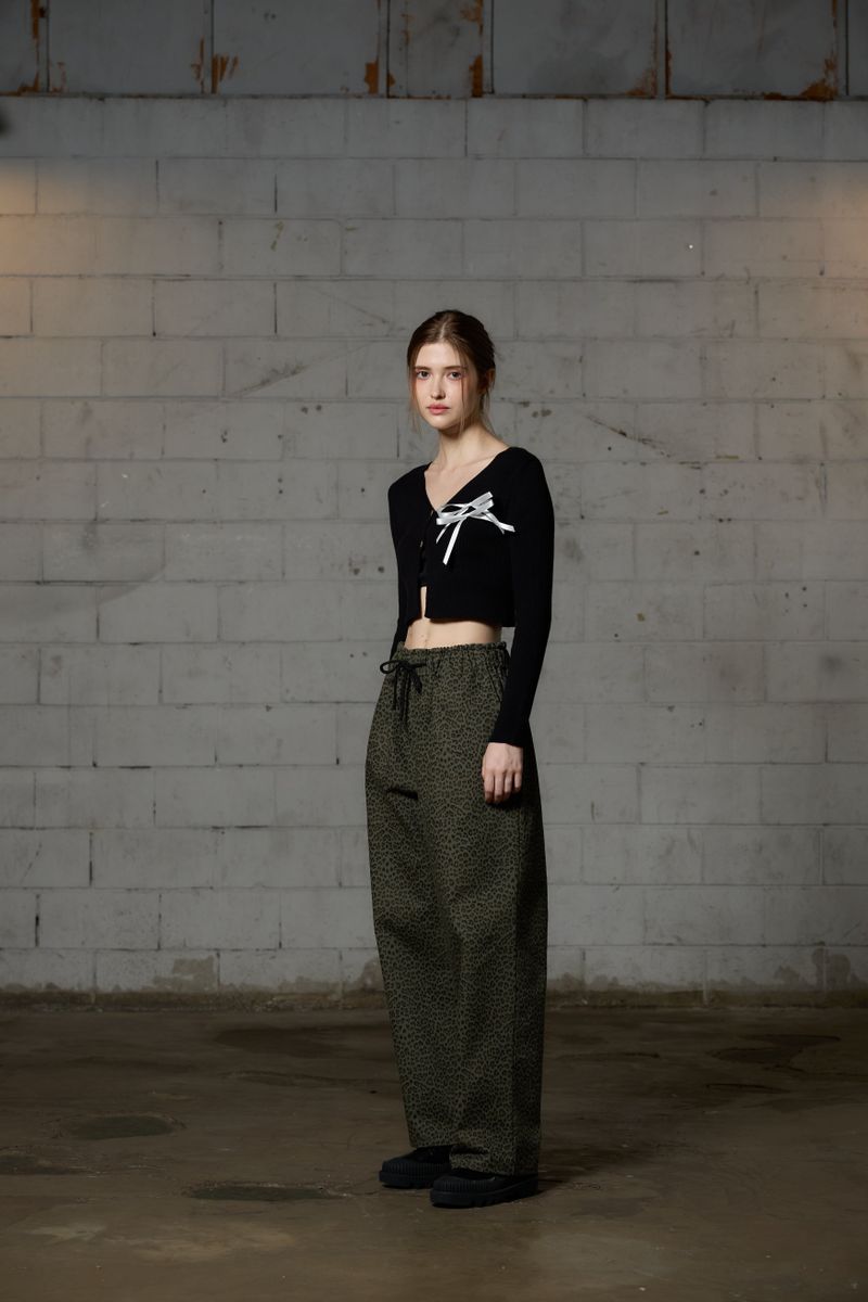 LEOPARD WIDE PANTS / KHAKI