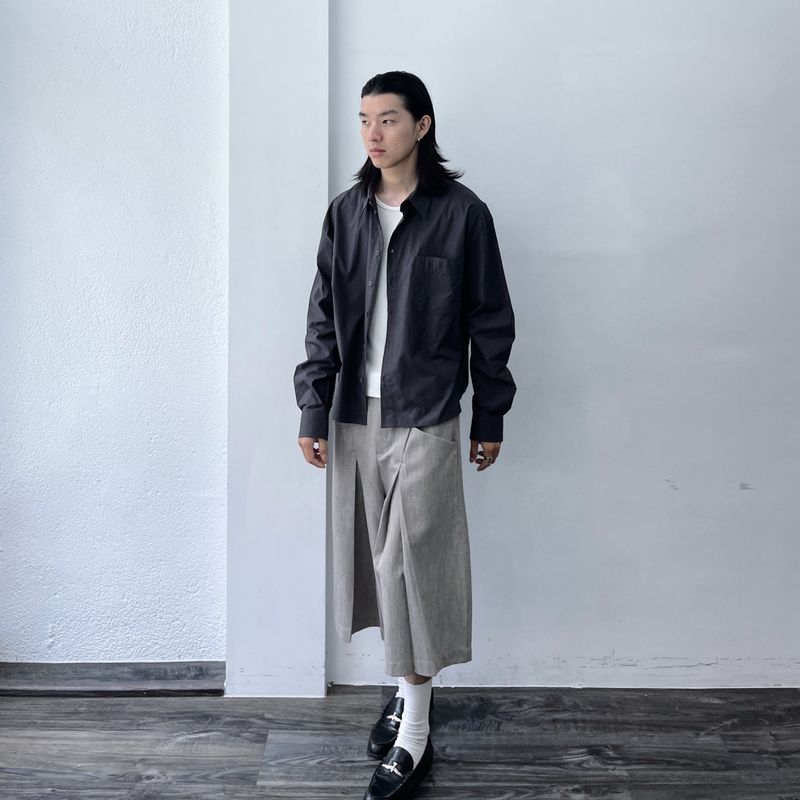 Charcoal Clean Pocket Shirt