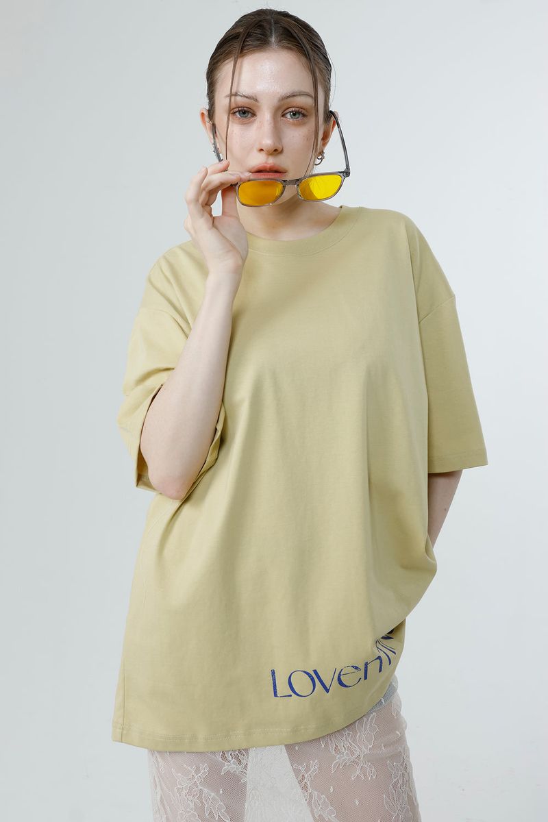 MULTI PRINTING T-SHIRT LIZE_MUSTARD