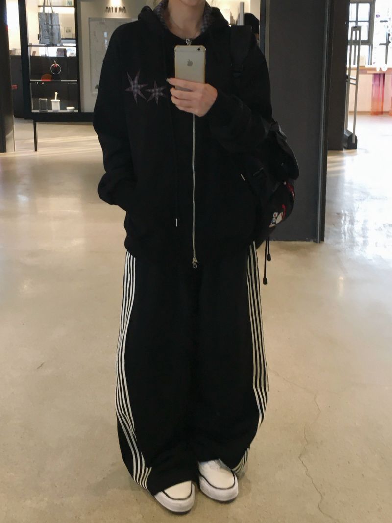 Star Patchwork Fleece Hooded Zip-Up (2c)