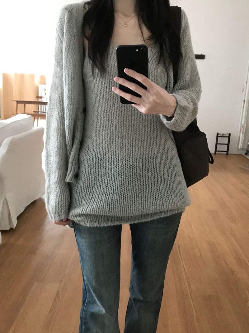 Kitten（キッテン）の「ニットカーディガンセット (3 colors)（トップス）」