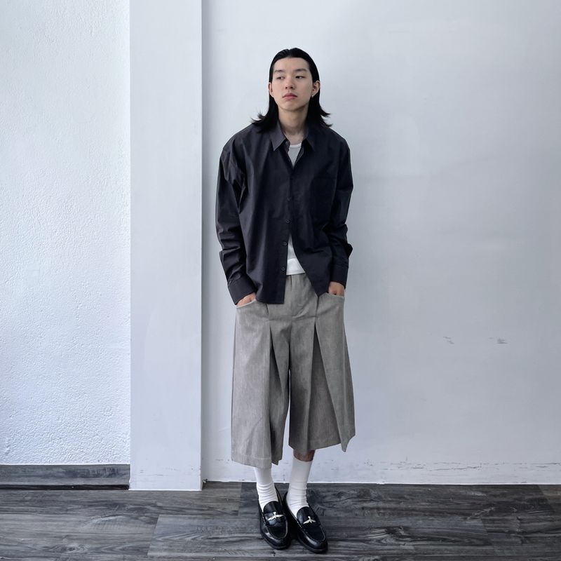 Charcoal Clean Pocket Shirt