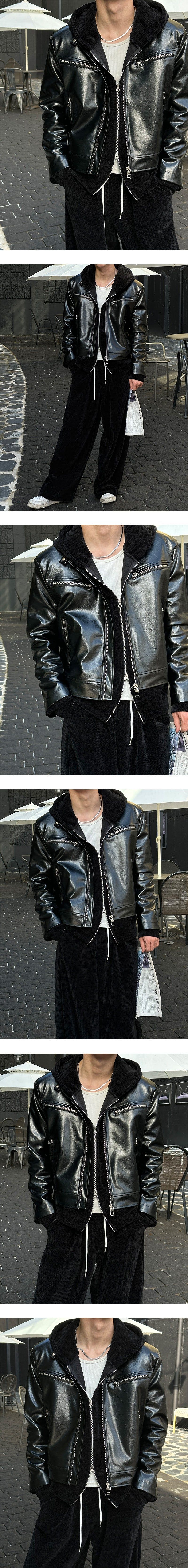 [PREMIUM][MADE] Western leather biker jacket