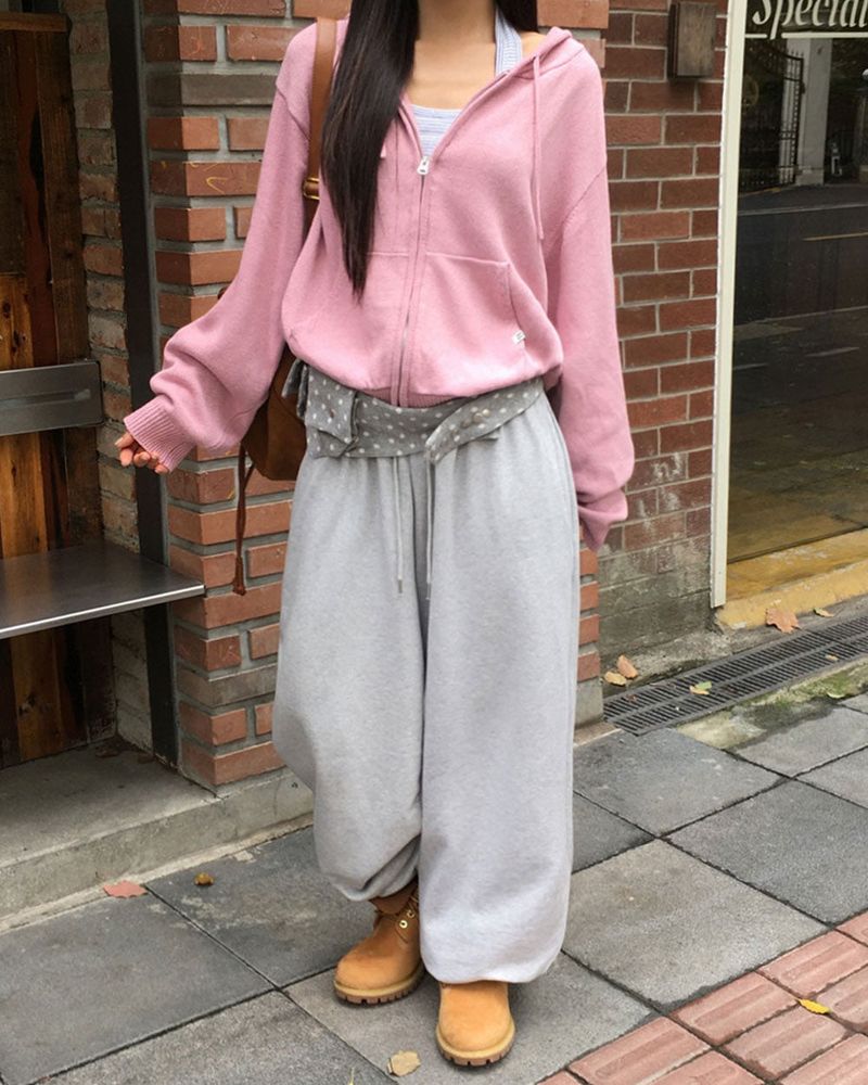 [ORIGINAL] Breeze Knit Hood Zip-Up