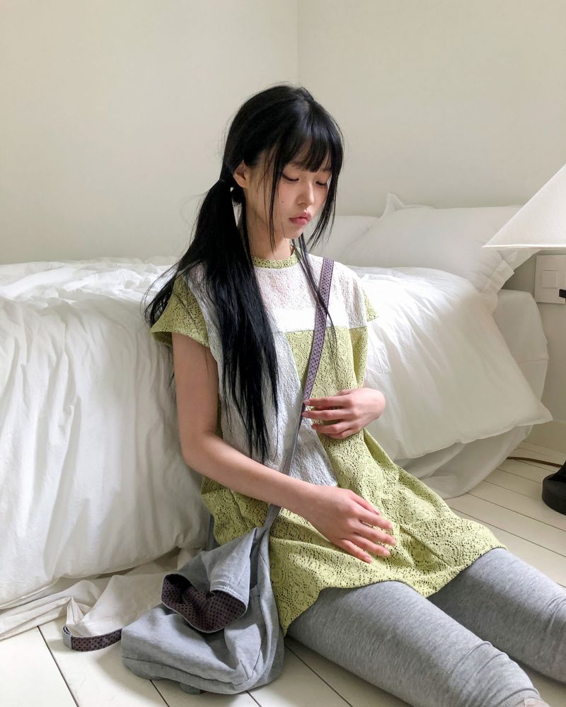 WONDER WONDER（ワンダーワンダー）の「Iso Crochet Short Sleeve Dress（Dresses）」