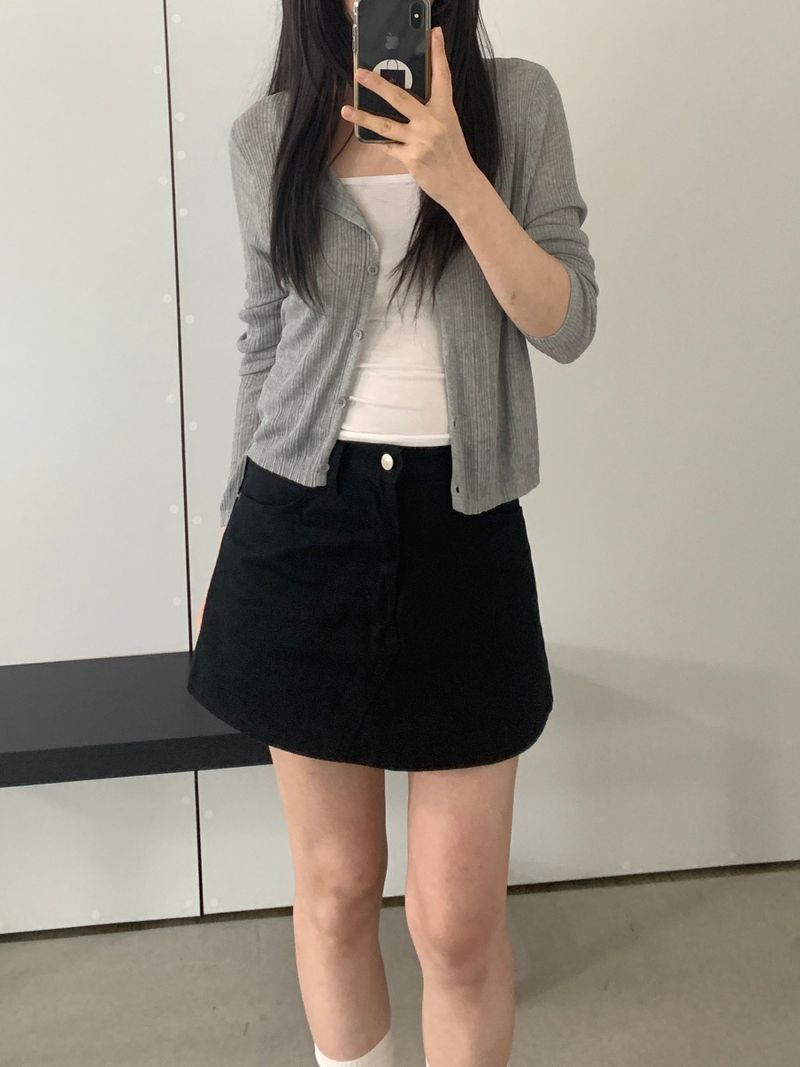 Enzo A-line Mini Skirt