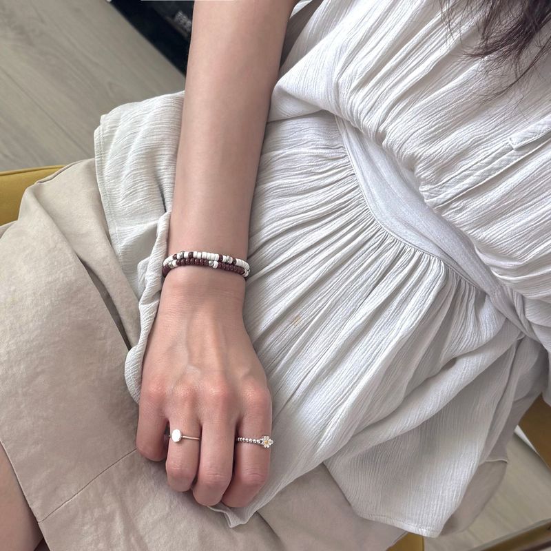 [MADE] Stone urethane Bracelet (Ivory)