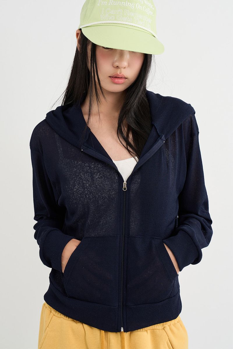Raucohouse(ラウコハウス)の「Sheer Summer Hood Zip-Up(Tops)」