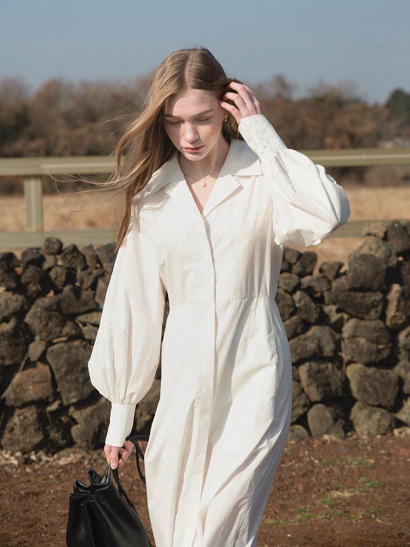 LORA cotton shirt dress