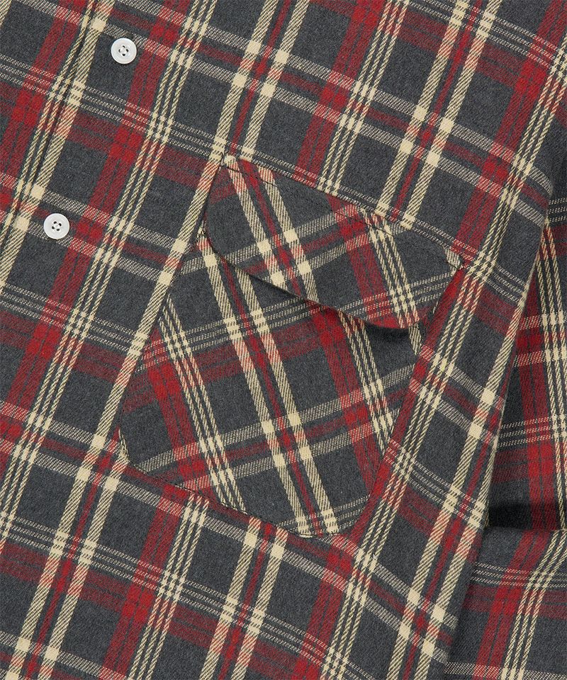 CUT OFF FLANNEL CHECK SHIRT