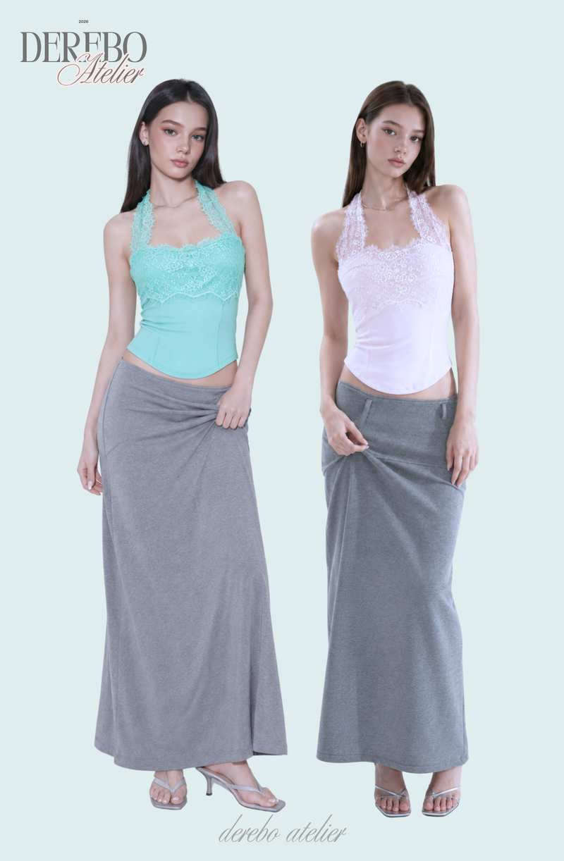 Tinkerbell Mint Lace Halter Neck Top