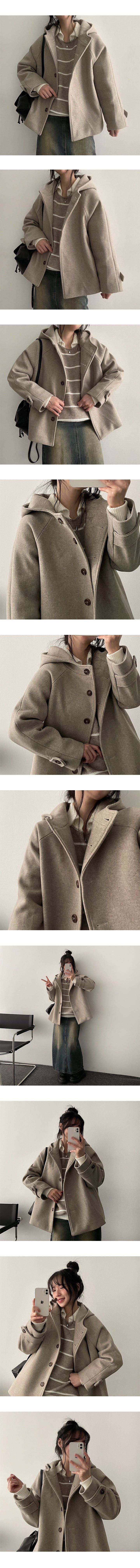 Barty High-Neck Hooded Coat Jacket - Poly Lining, Quilted Lining 2 types!