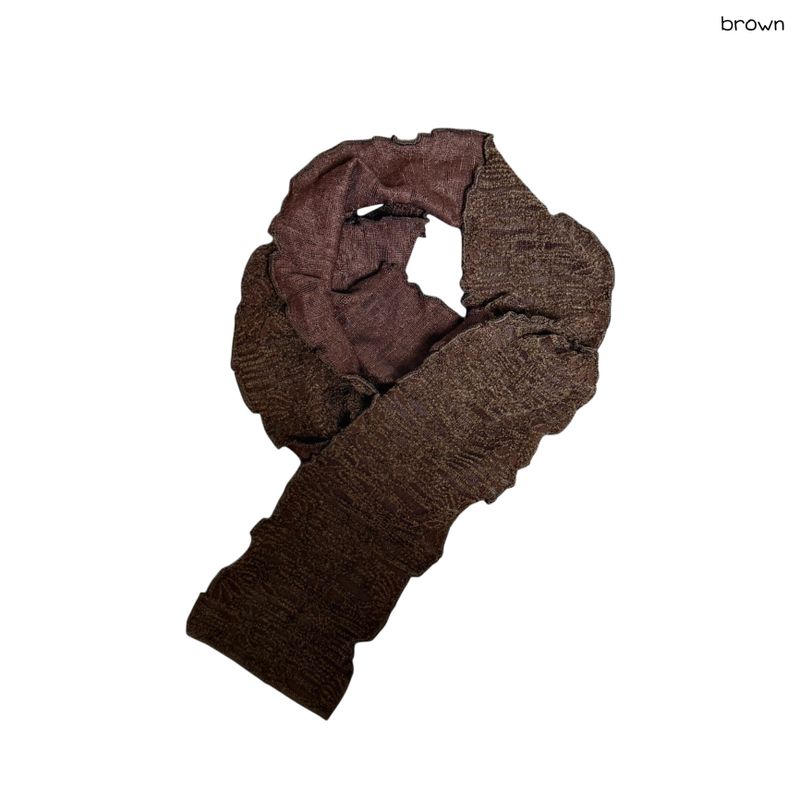 (3color) Bouclé Flower Wave Muffler