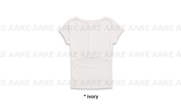 BACK BUTTON SLIT TEE