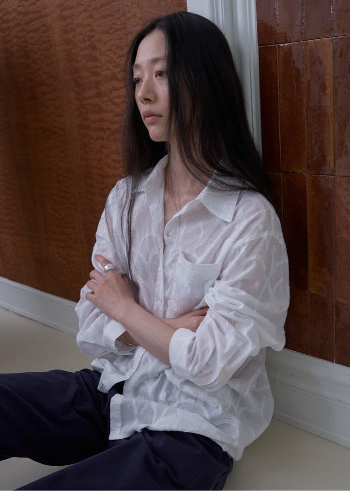 TERNE（テルン）の「アイビー コットン シャツ (Ivory)（トップス）」