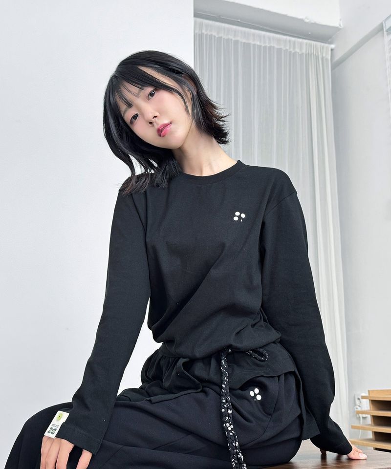 Circle to Clover, Basic Logo Long Sleeve Tee_[Black]