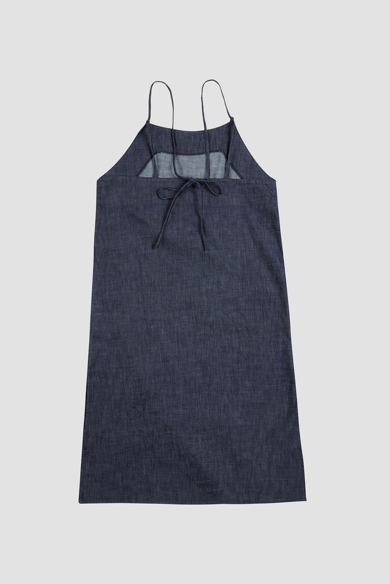 Denim slit dress
