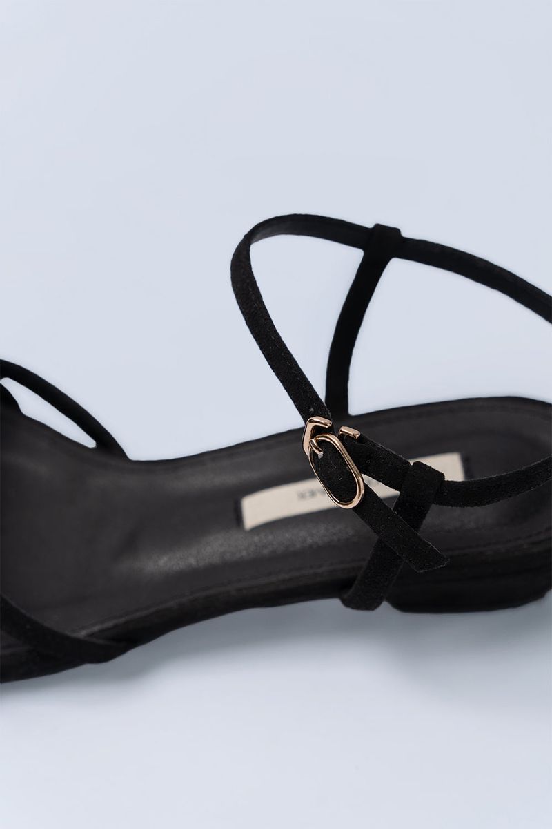 Corsage strap sandal_black