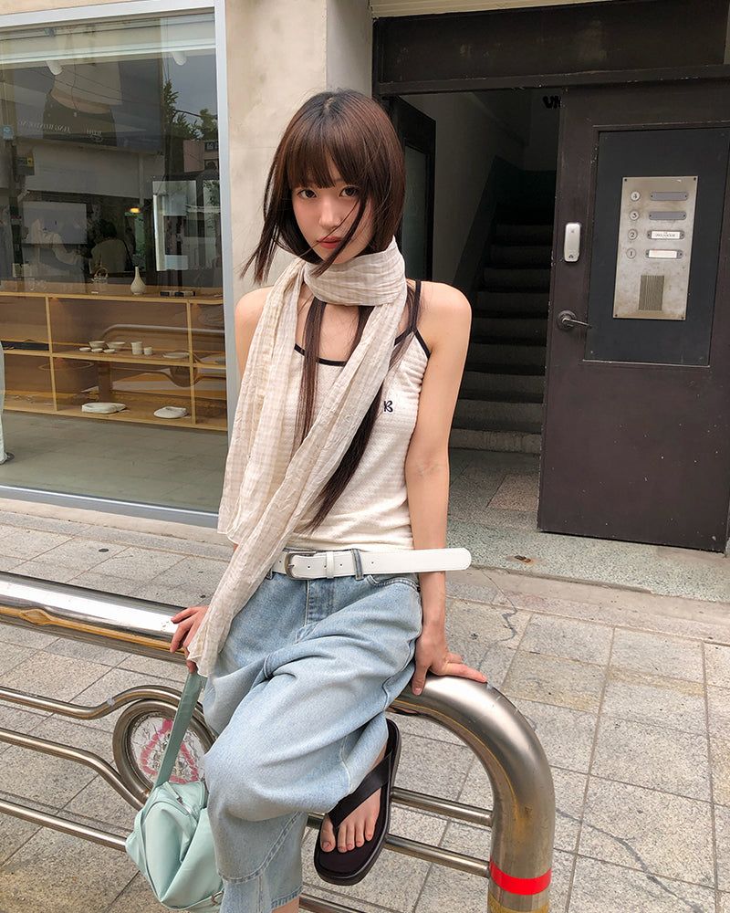 BEIDELLI（ベイデリー）の「[ORIGINAL] ウィミングチェックリンクルスカーフ（ファッション小物）」