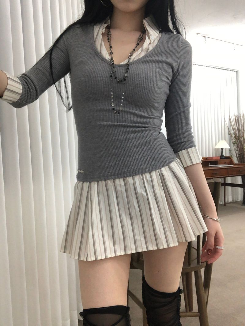 Stripe Warm Dress