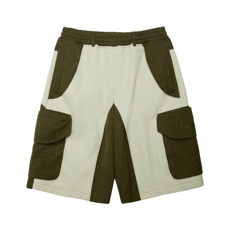 SYMBOL EMBROIDERY SHORTS PANTS [KHAKI]
