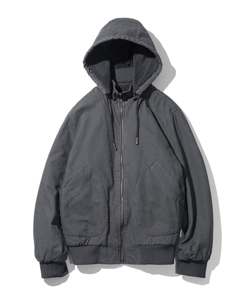 3WAY Washed Boa Hooded Jacket MWIPD003-DG