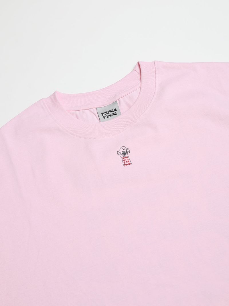 ドゥードゥルスカルTシャツ - ピンク