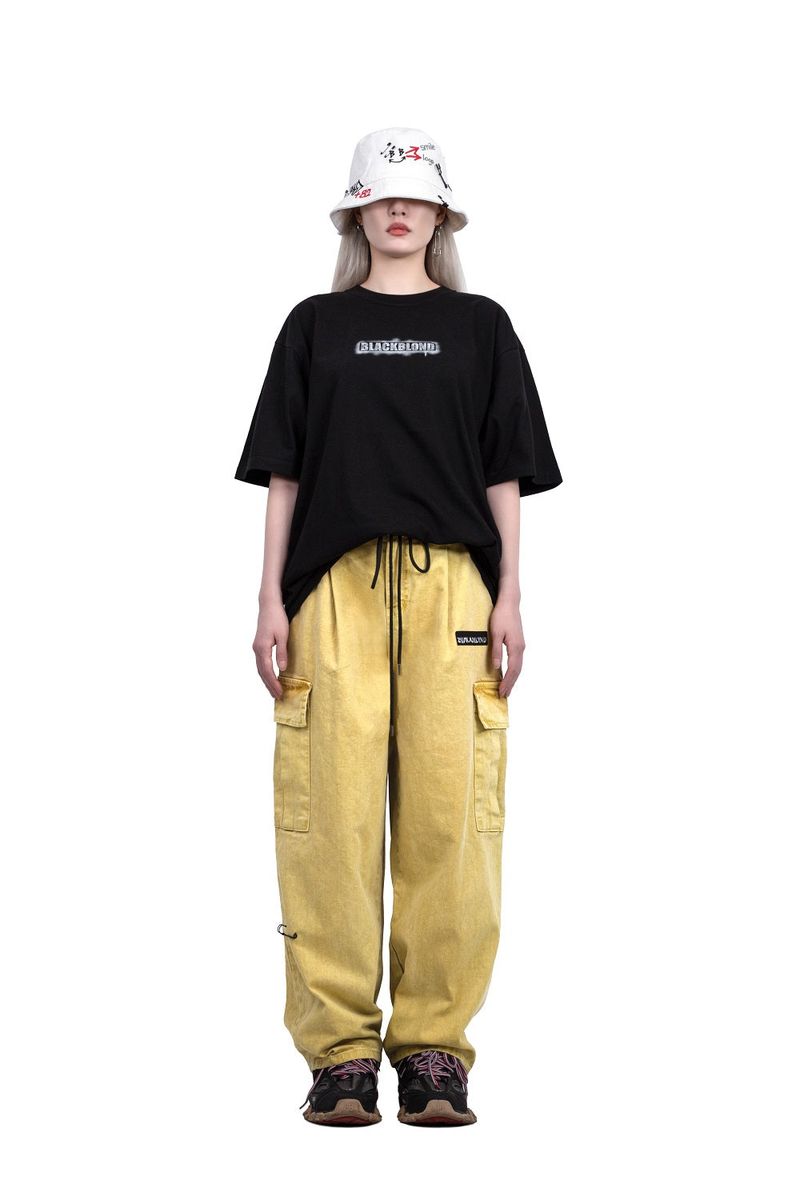 BBD Smile Logo Denim Bucket Hat Custom Ver. (White)