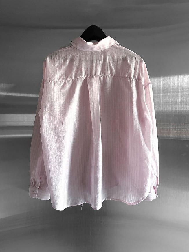 Sie Knot See-through Wrap Shirt Blouse