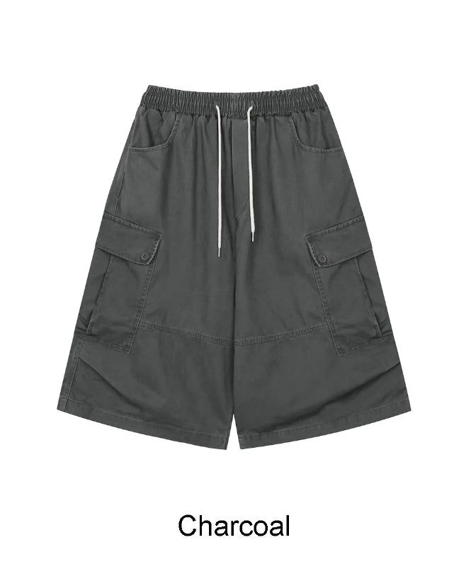 Luden Button Cargo Bermuda Pants