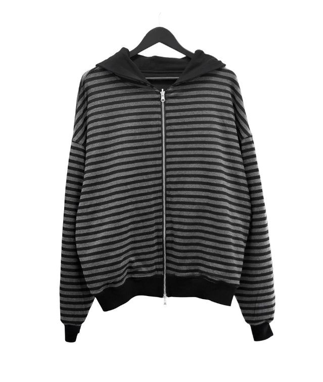 Robe Reversible Striped Hooded Zip-Up