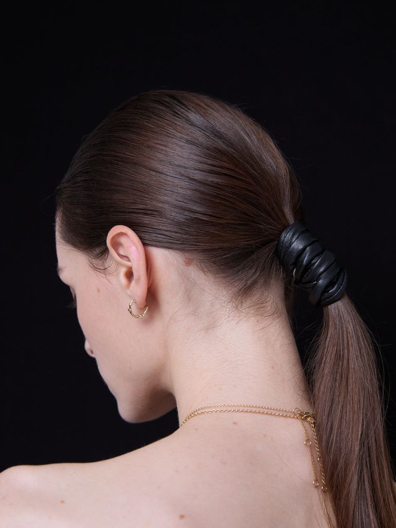 Multi Hash Tag Small Hoop Earrings (Gold)