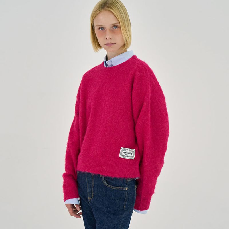 RAVEROUS（レイバロス）の「Brushed Soft Knit_Fuchsia pink（Tops）」