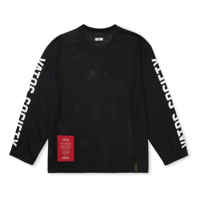 Mesh Oversized Long Sleeves Black