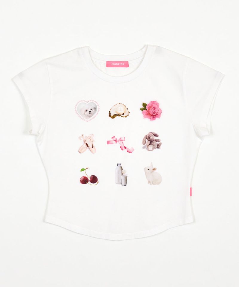 MADPINK（マッドピンク）の「GRAPHIC CROP T WHITE（Tops）」