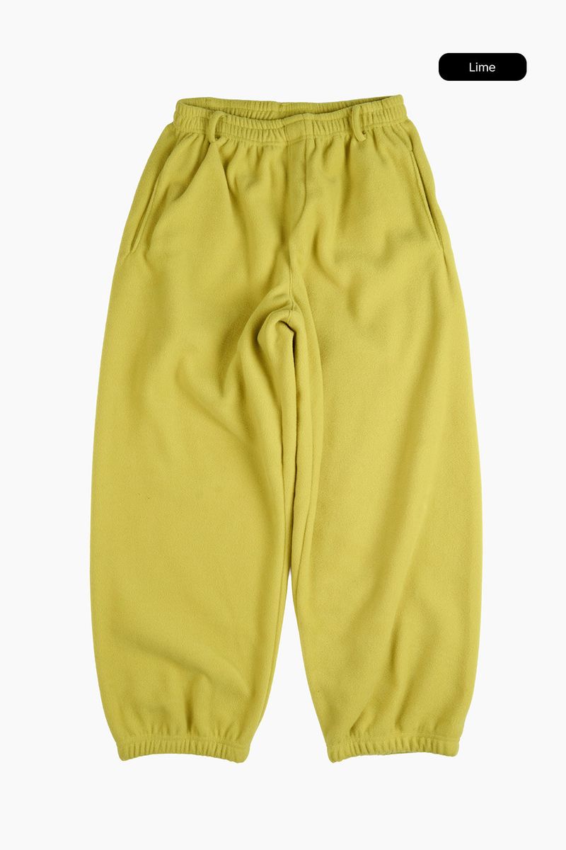 Cozy belted fleece jogger pants