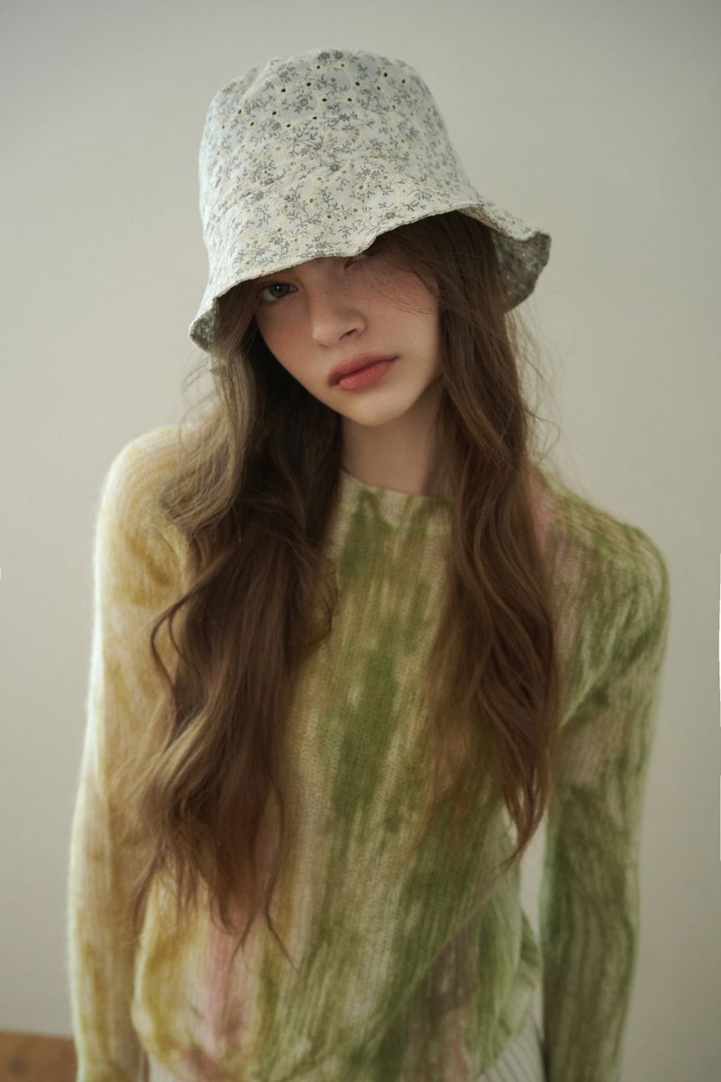BOUQUET bucket hat_white