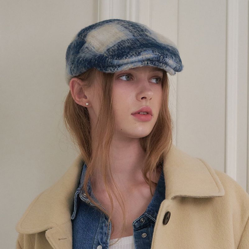 ALLINCOMPLETE（オールインコンプリート）の「Tartan Check Hunting Cap (Blue Check)（Hats）」