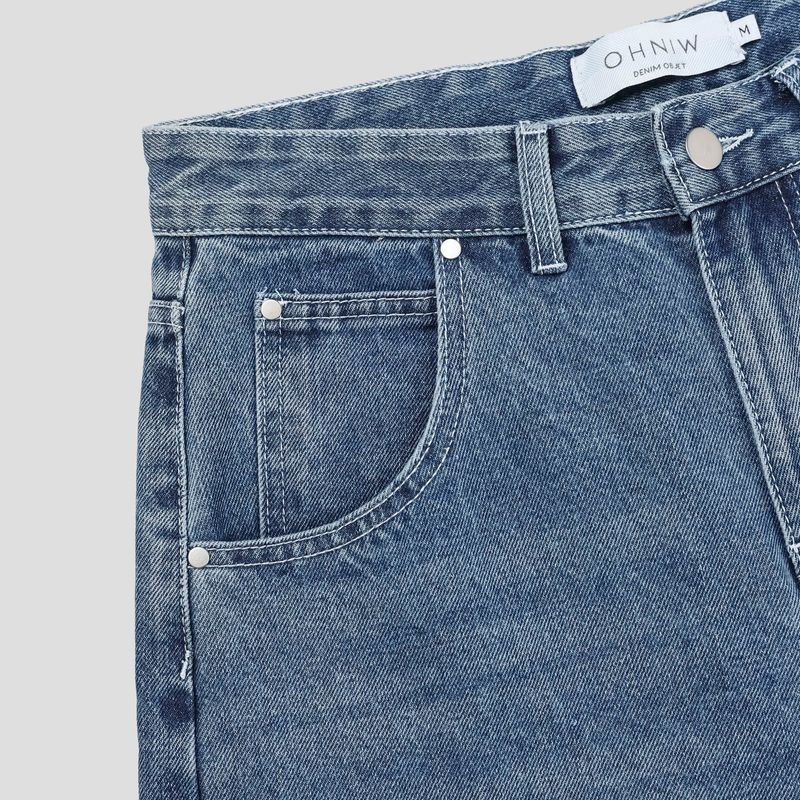 シンチバックバルーンデニムパンツ