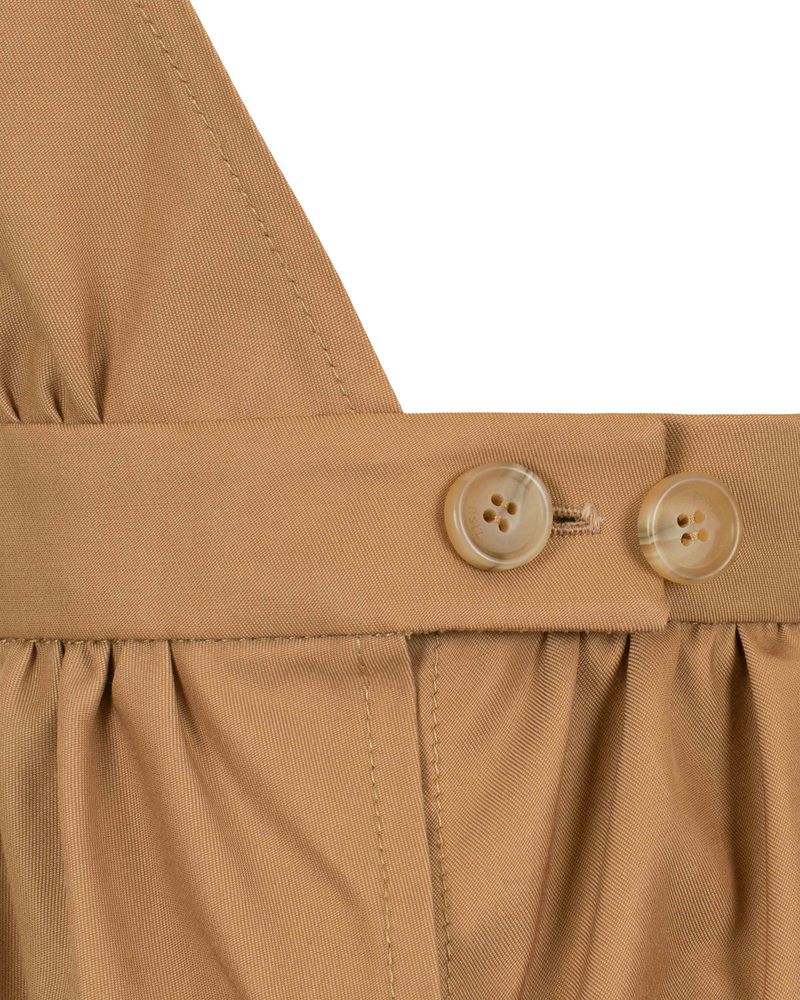 Asymmetry Draped Waterproof Coat _ Beige