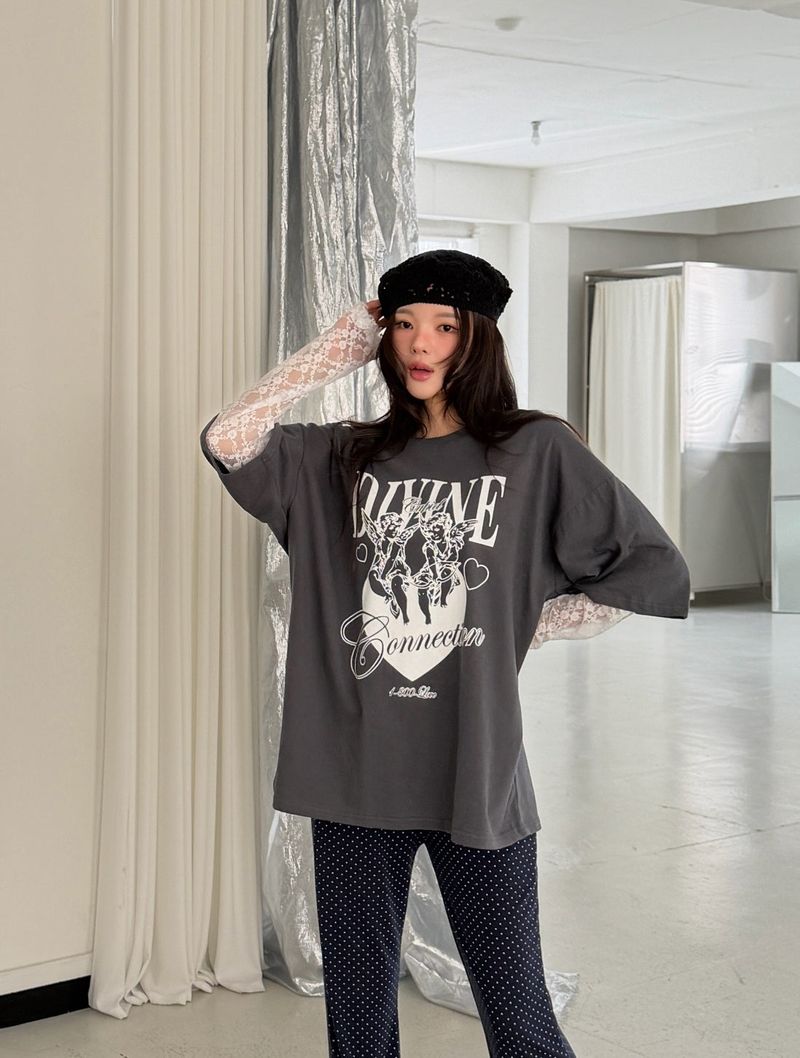 ANGEL Lace Layered T-shirt