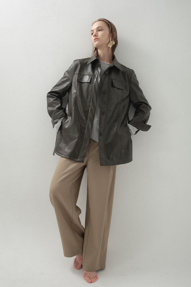 Barrel Line Pants_Beige