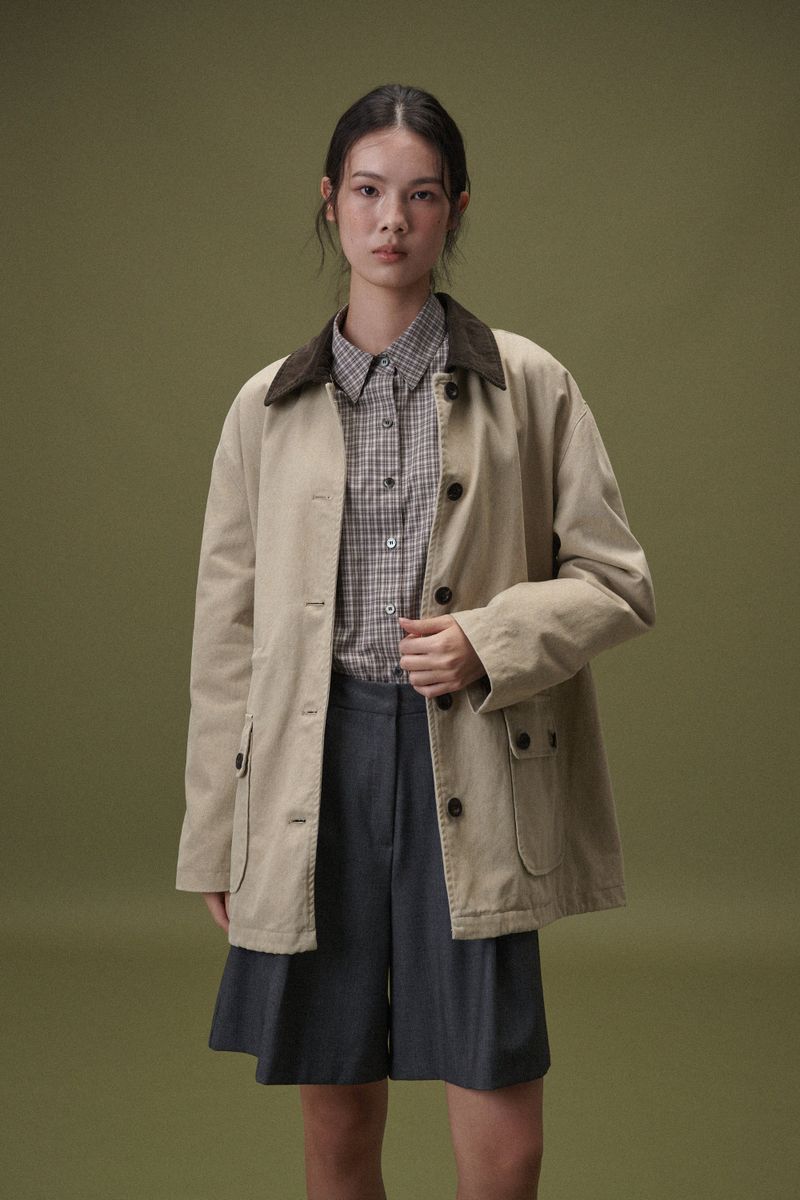 Classic check shirts (Brown)