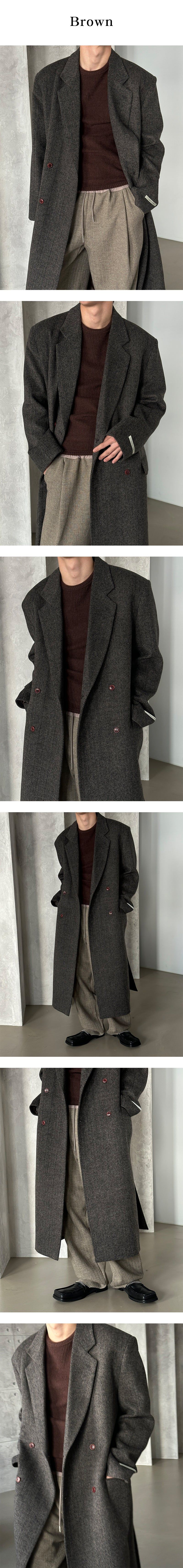 [F/W] Herringbone wool double coat(2color)