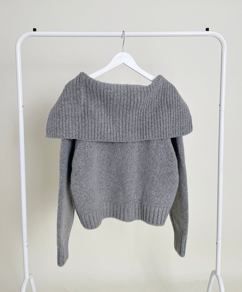 Square Sailor Collar Two-Way Knit Cardigan