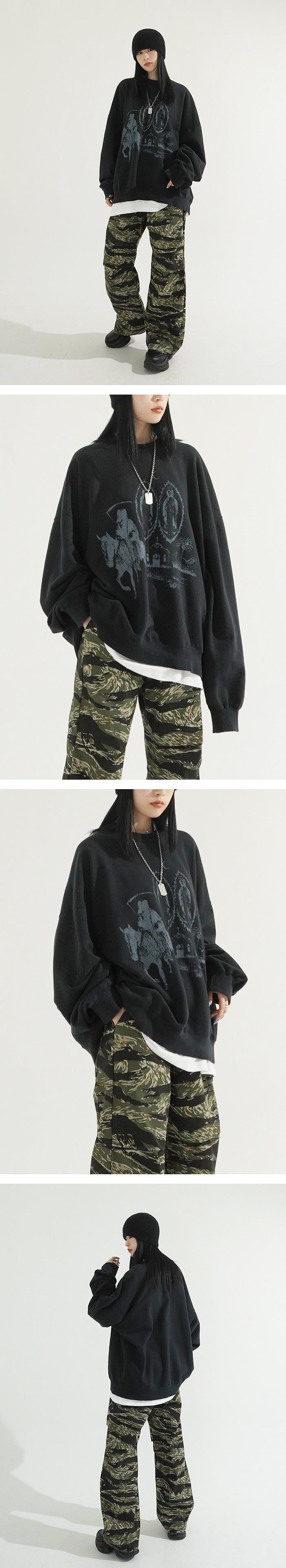 Shadow Washed Over Sweatshirt