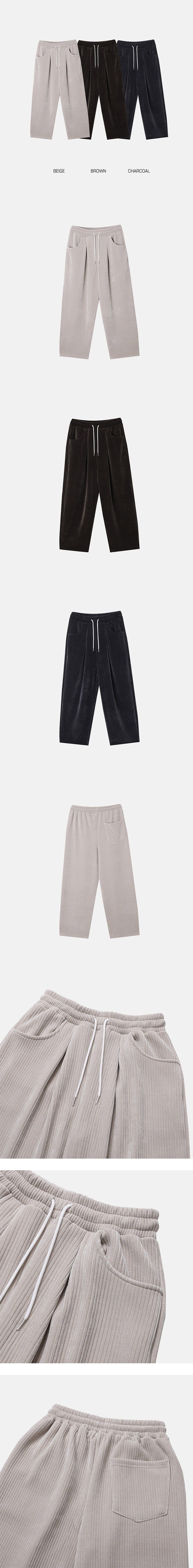 [F/W] ベルベットコーデュロイバンディングパンツ(3color)
