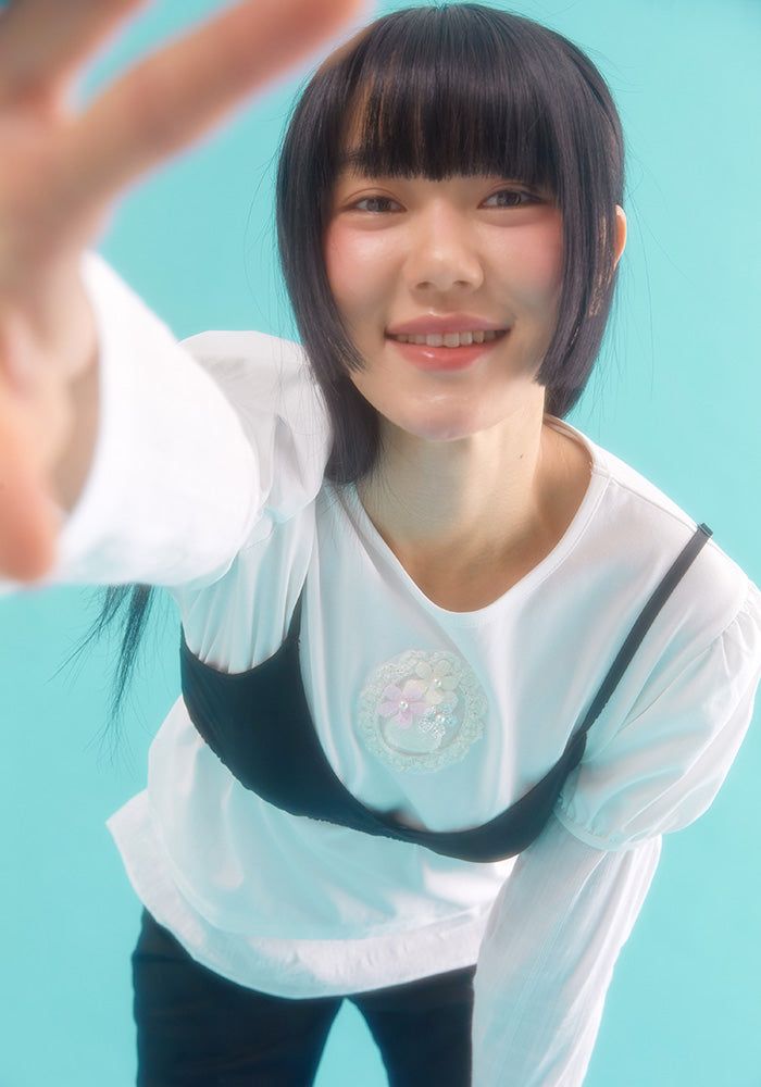  layered puff top_ivory
